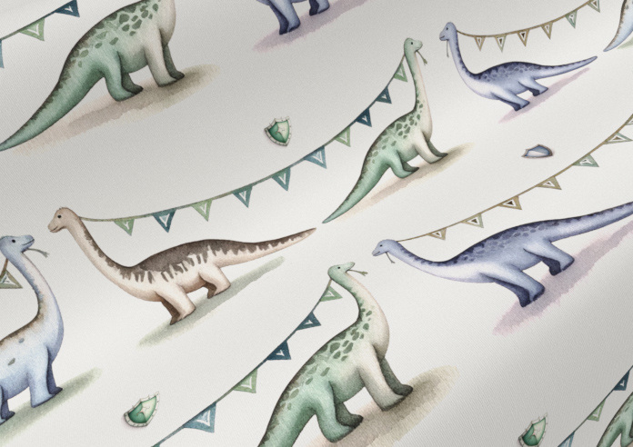 Jurassic Joust, Bunting Knightly - Roller Blind - Image 4